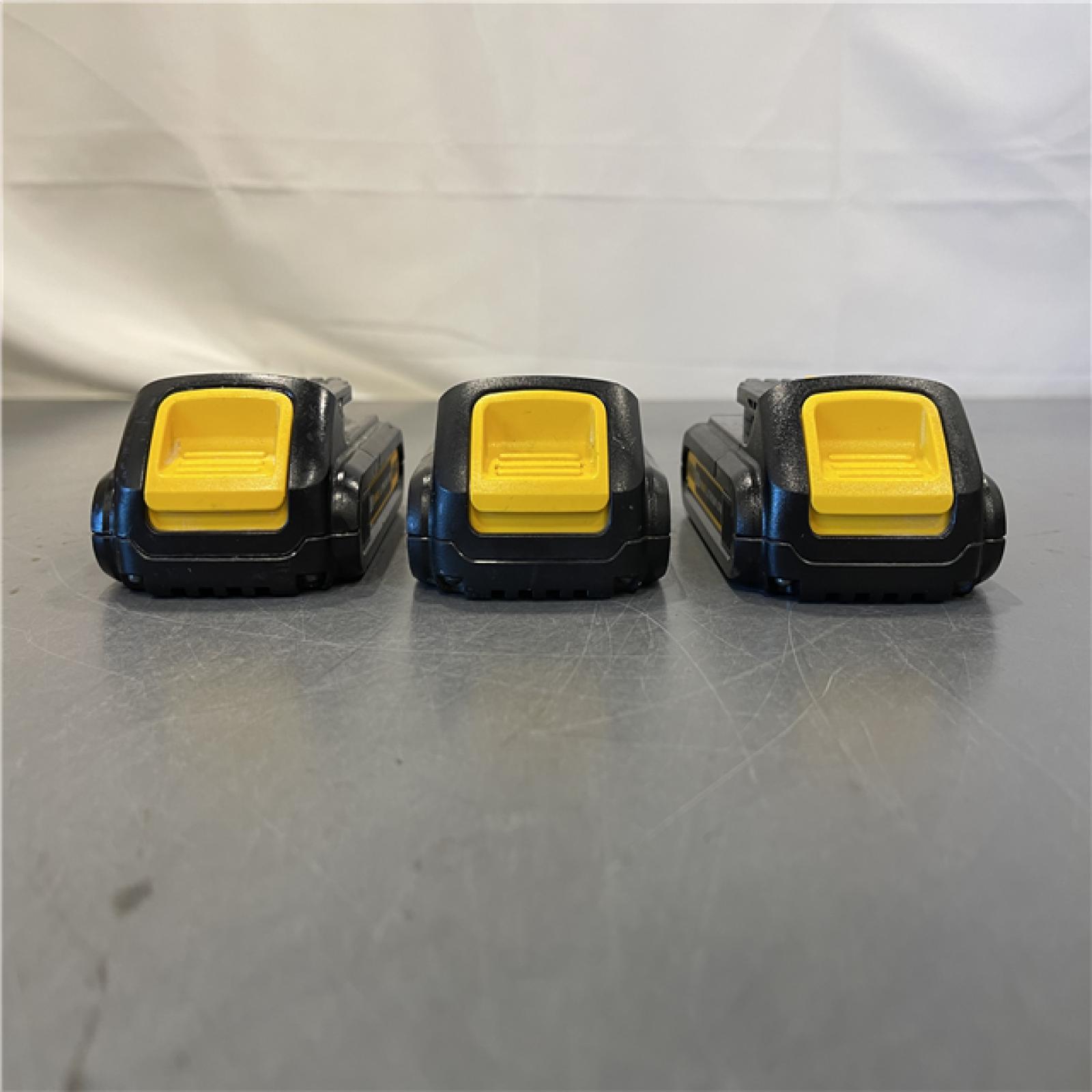 AS-IS DeWalt 20V MAX Lithium-Ion 1.5Ah Compact Battery Pack (3-Pack)
