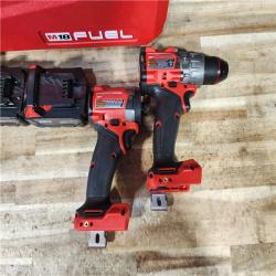 HOUSTON LOCATION - AS - IS Milwaukee FUEL 18V Lithium-Ion Brushless Cordless Hammer Drill and Impact Driver Combo Kit