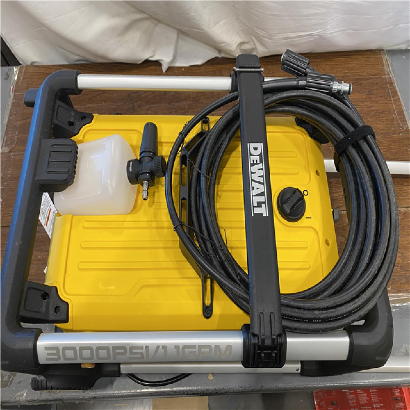 AS-IS DEWALT 3000 PSI 1.1 GPM 15 Amp Cold Water Electric Pressure Washer with Internal Equipment Storage