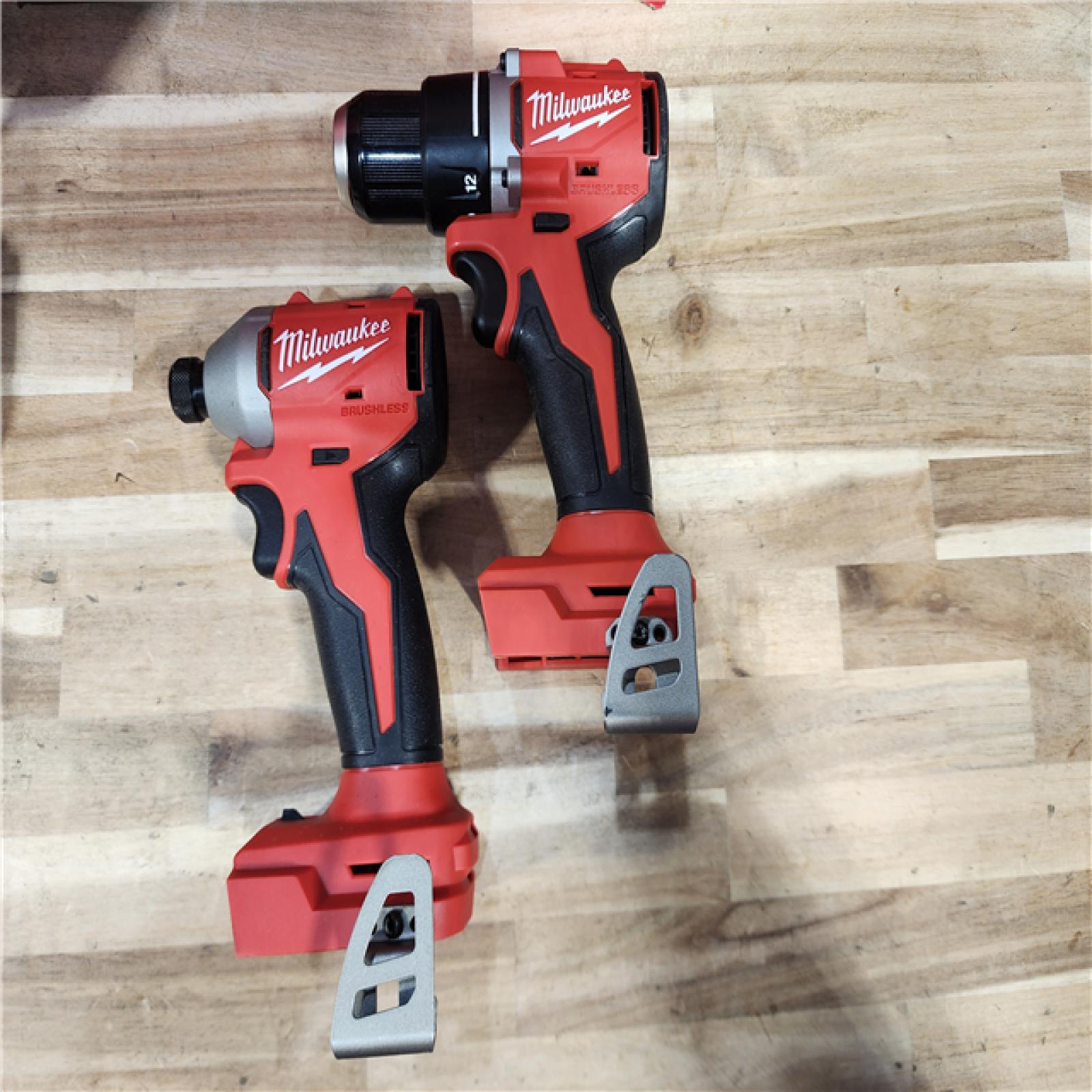 HOUSTON LOCATION - AS-IS Milwaukee 18-Volt Lithium-Ion Brushless Cordless Compact Hammer Drill/Impact Combo Kit