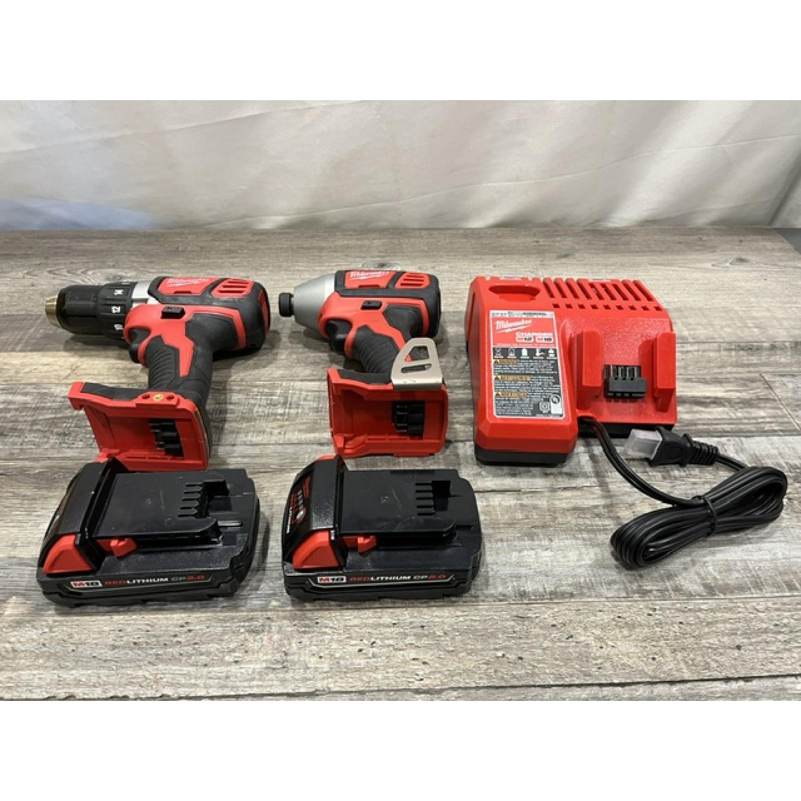 AS-IS Milwaukee 18V Lithium-Ion Cordless Drill Driver/Impact Driver Combo Kit