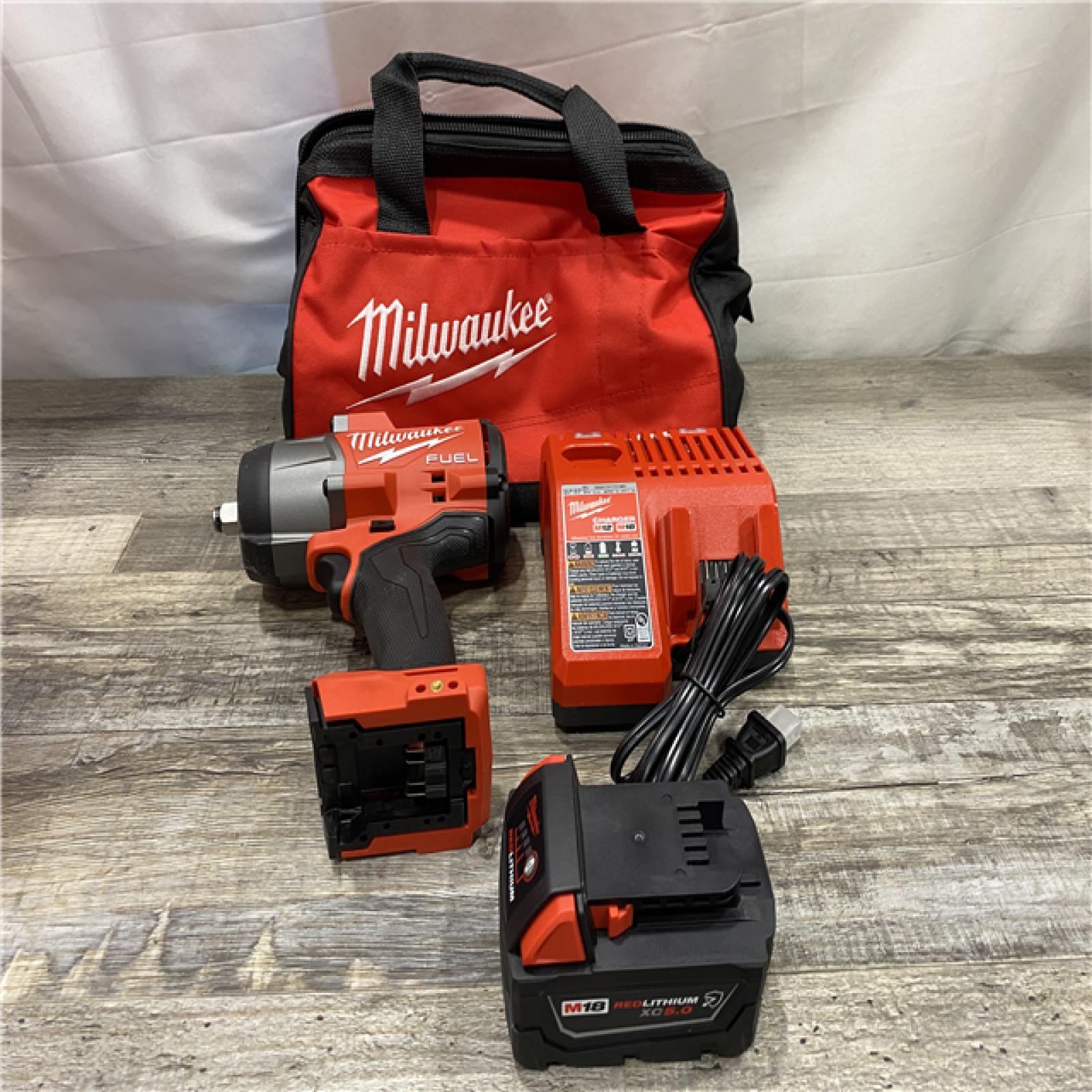 AS-IS Milwaukee FUEL 18V Lithium-Ion Brushless Cordless 1/2 in. Impact Wrench w/Friction Ring Kit