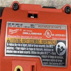 AS-IS Milwaukee 12-Volt Lithium-Ion Brushless Cordless Subcompact Brushless Drill Driver Kit