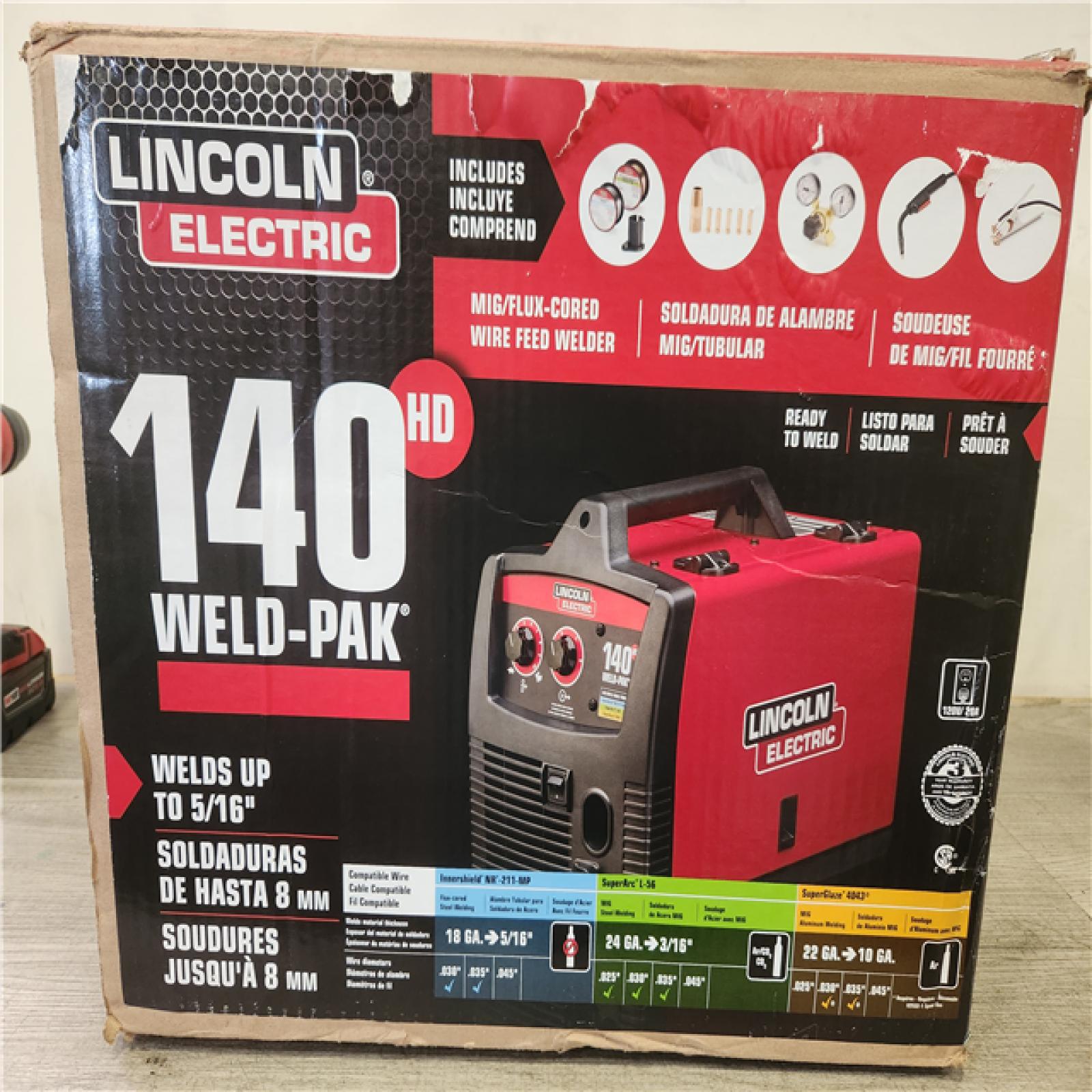 Phoenix NEW Lincoln Electric Weld-Pak 140 Amp MIG and Flux-Core Wire Feed Welder, 115V, Aluminum Welder with Spool Gun sold separately