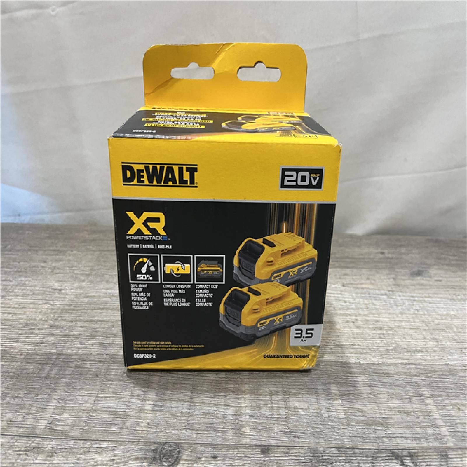 NEW - DEWALT 20V MAX XR POWERSTACK Lithium-Ion 3.5 Ah Battery (2 -Pack)
