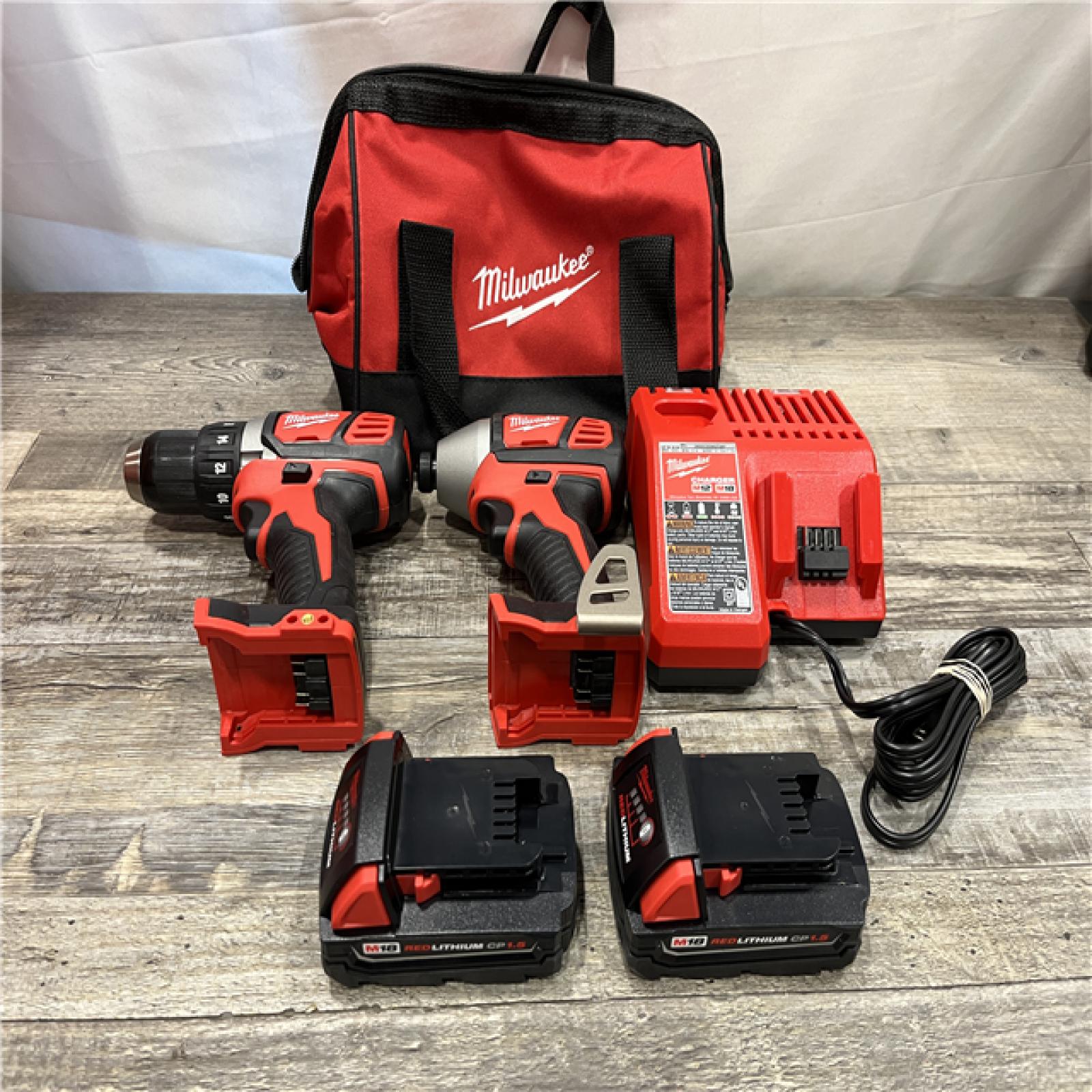 AS-IS Milwaukee 18V Lithium-Ion Cordless Drill Driver/Impact Driver Combo Kit