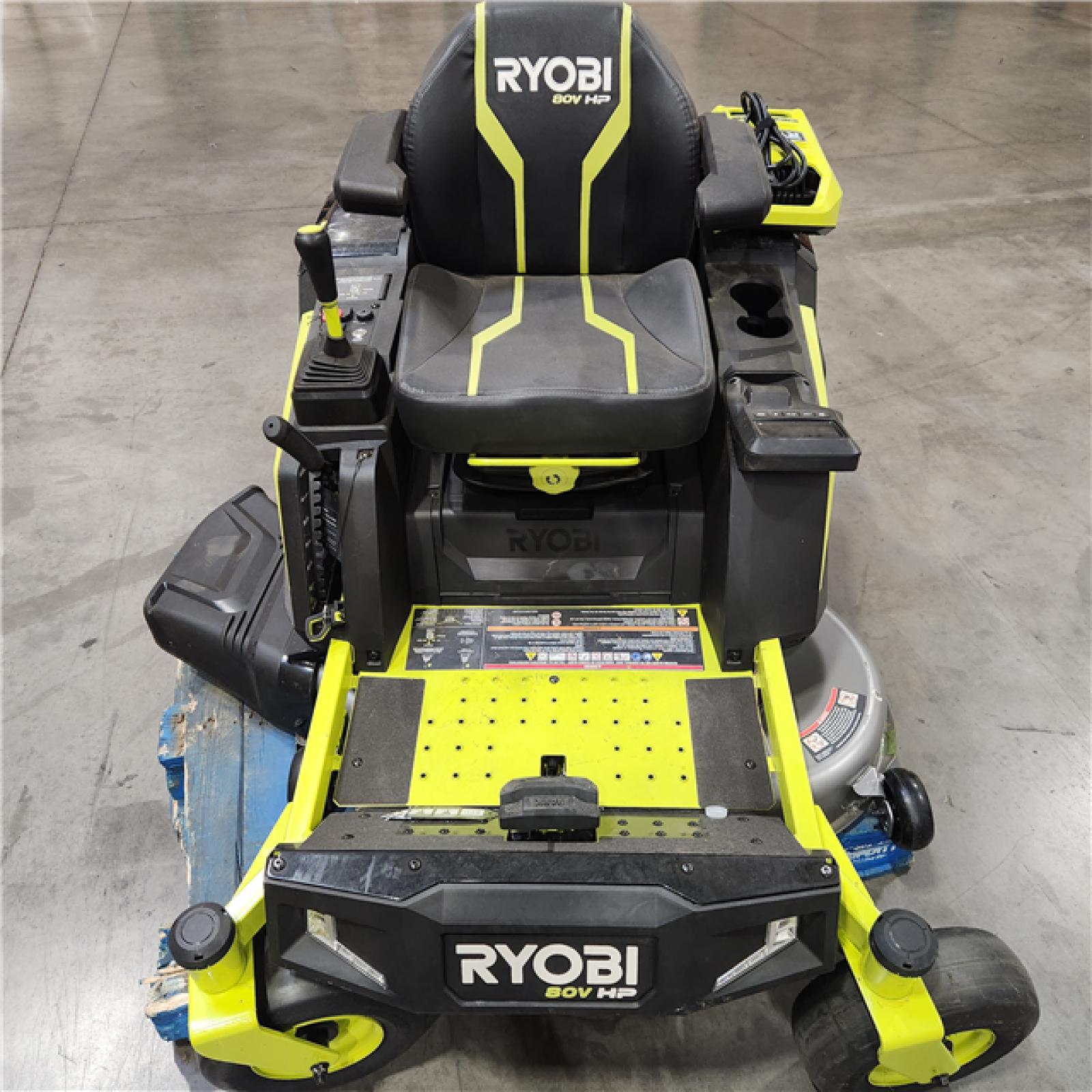 Dallas Location - As-Is RYOBI 80V HP Brushless 42 in. Battery Electric Cordless Zero Turn Riding Mower (3) 80V Batteriesand Charger