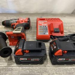 AS-IS Milwaukee FUEL 18V Lithium-Ion Brushless Cordless 1/2 in. Hammer Drill Driver Kit