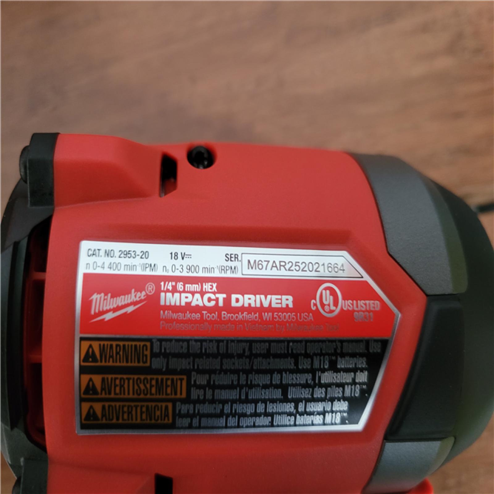 California NEW Milwaukee M18 2-Tool Kit Combo Kit  Includes (2) Batteries  Charger & Hard Case