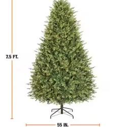 DALLAS LOCATION - Home Decorators Collection 7.5 ft. Eastcastle Twinkling Balsam Fir LED Pre-Lit Artificial Christmas Tree T34