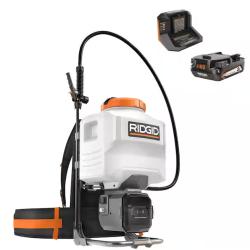NEW! -RIDGID 18-Volt Cordless Battery 4 Gallon Backpack Chemical Sprayer with 2.0 Battery and Charger