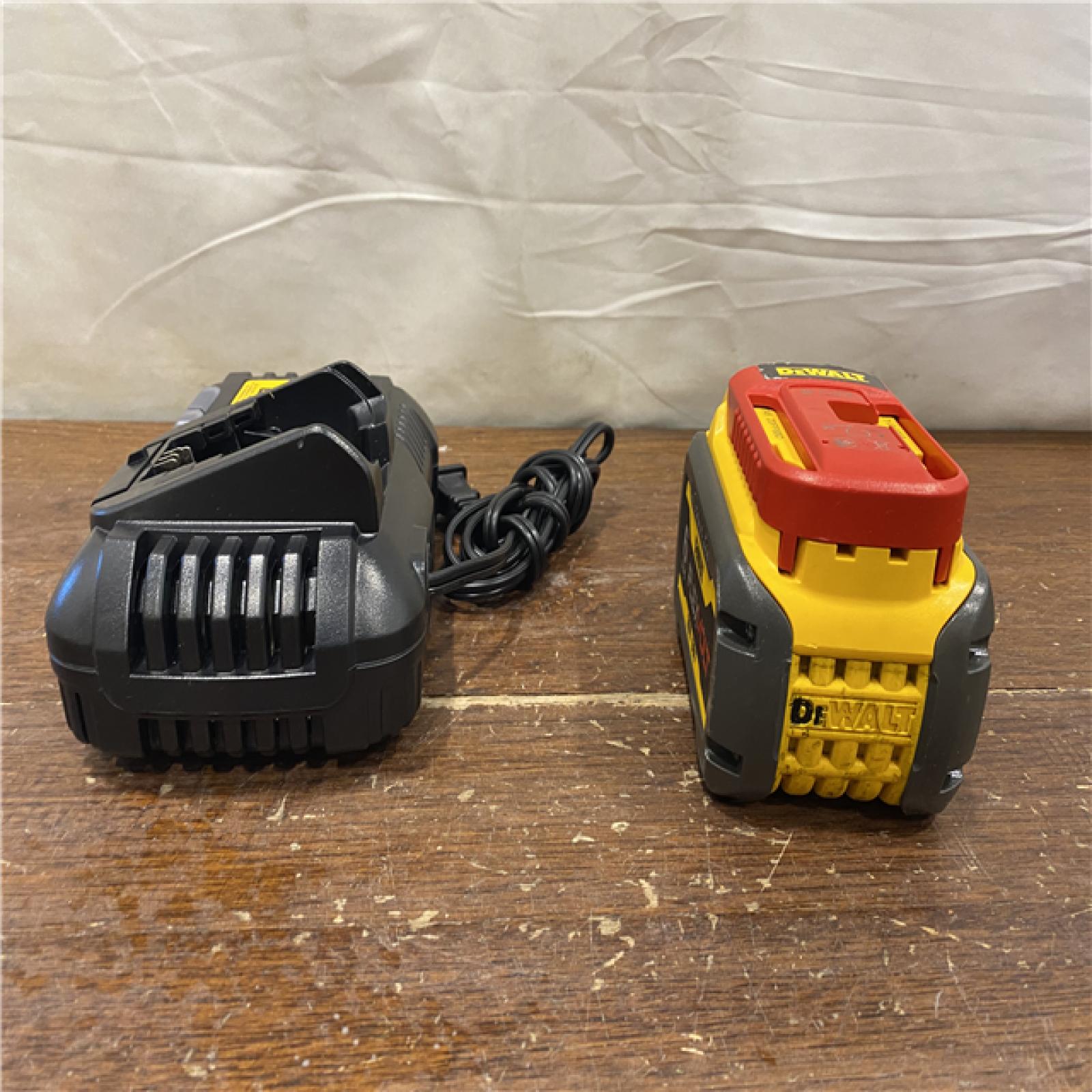 AS-IS DEWALT FLEXVOLT 20V/60V MAX Lithium-Ion 6.0Ah Battery Pack with 6 Amp Output Charger