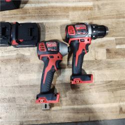 HOUSTON LOCATION - AS - IS Milwaukee 18V Lithium-Ion Cordless Drill Driver/Impact Driver Combo Kit