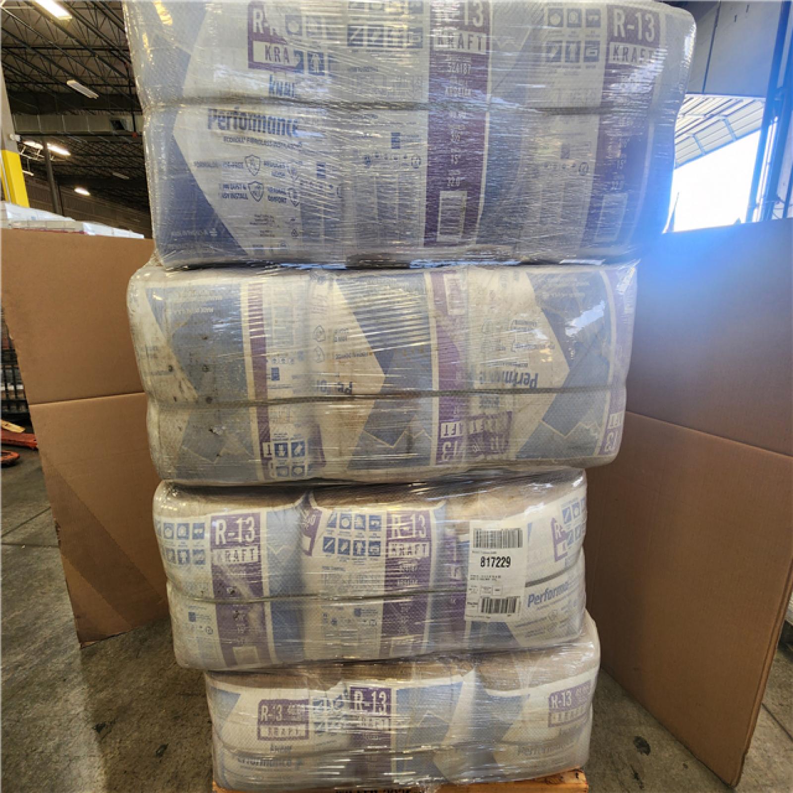 Phoenix NEW Knauf Insulation R13 Kraft Faced 15 in. x 32 ft. Fiberglass Insulation Rolls for 2x4 Wall - Sound-Reducing and Made in America (48-Rolls)