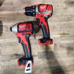 HOUSTON LOCATION - AS-IS Milwaukee 18V Cordless Brushed 2-Tool Drill/Driver and Impact Driver Kit