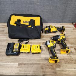 HOUSTON LOCATION - AS - IS DEWALT ATOMIC 20-Volt Lithium-Ion Cordless Brushless (3-Tool) Combo Kit