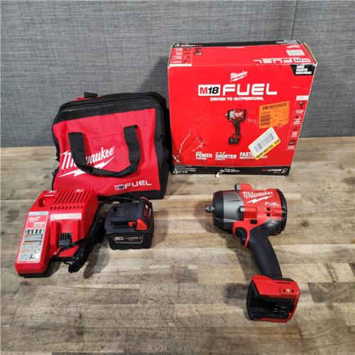 HOUSTON LOCATION - AS-IS (APPEARS LIKE NEW) Milwaukee M18 1/2 in. Cordless Brushless High Torque Impact Wrench Kit (Battery & Charger)