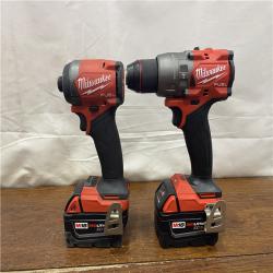 AS-IS MILWAUKEE M18 FUEL 18V Lithium-Ion Brushless Cordless Hammer Drill and Impact Driver Combo Kit (2-Tool) with 2 Batteries