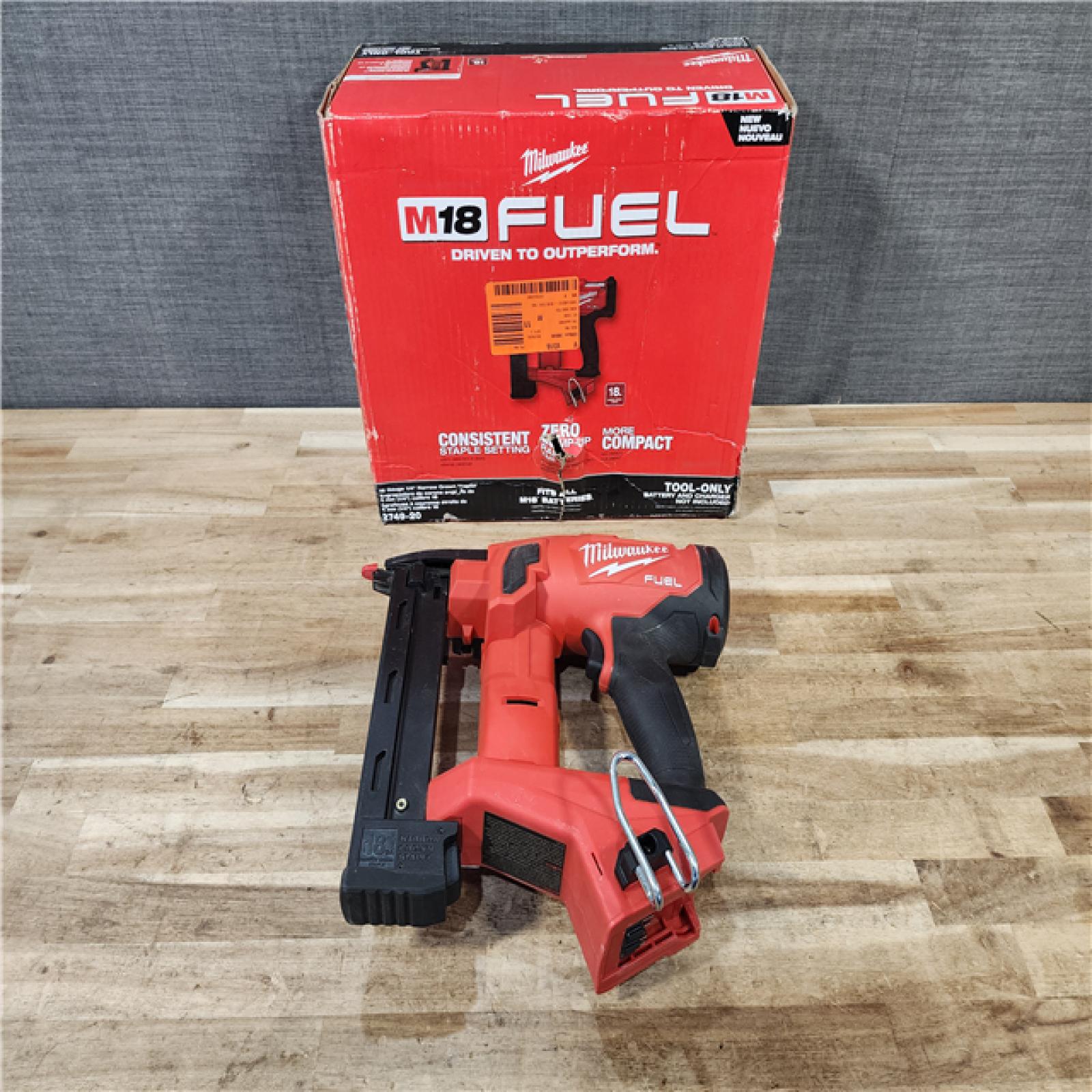 HOUSTON LOCATION - AS-IS Milwaukee FUEL 18-Volt Lithium-Ion Brushless Cordless 18-Gauge 1/4 in. Narrow Crown Stapler (Tool-Only)