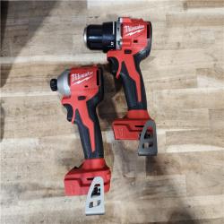 HOUSTON LOCATION - AS-IS Milwaukee 18-Volt Lithium-Ion Brushless Cordless Compact Hammer Drill/Impact Combo Kit