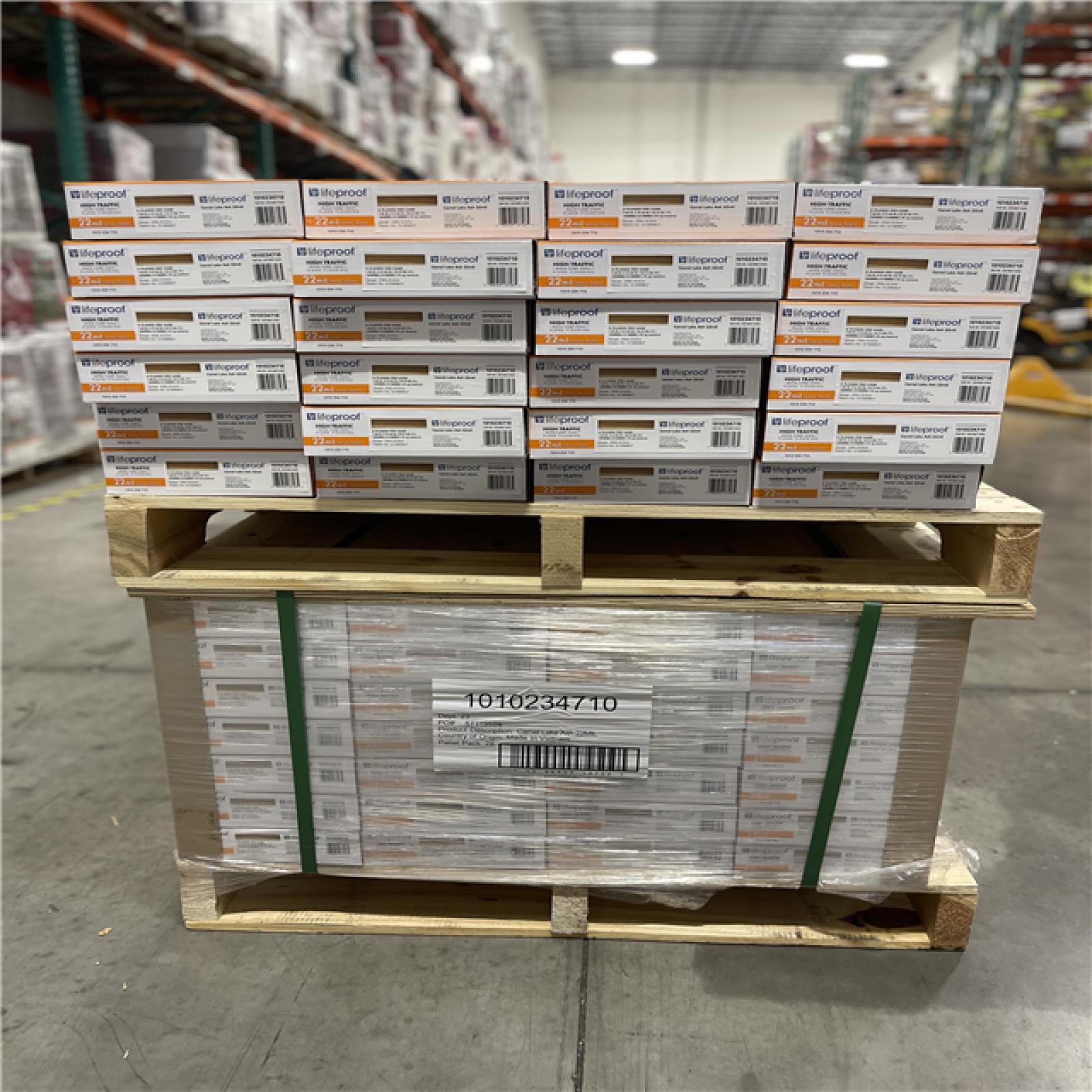 DALLAS LOCATION - Lifeproof Camel Lake Ash 22 MIL x 7.1 in. W x 48 in. L Click Lock Waterproof Luxury Vinyl Plank Flooring (18.7 sqft/case) PALLET-(52 UNITS)