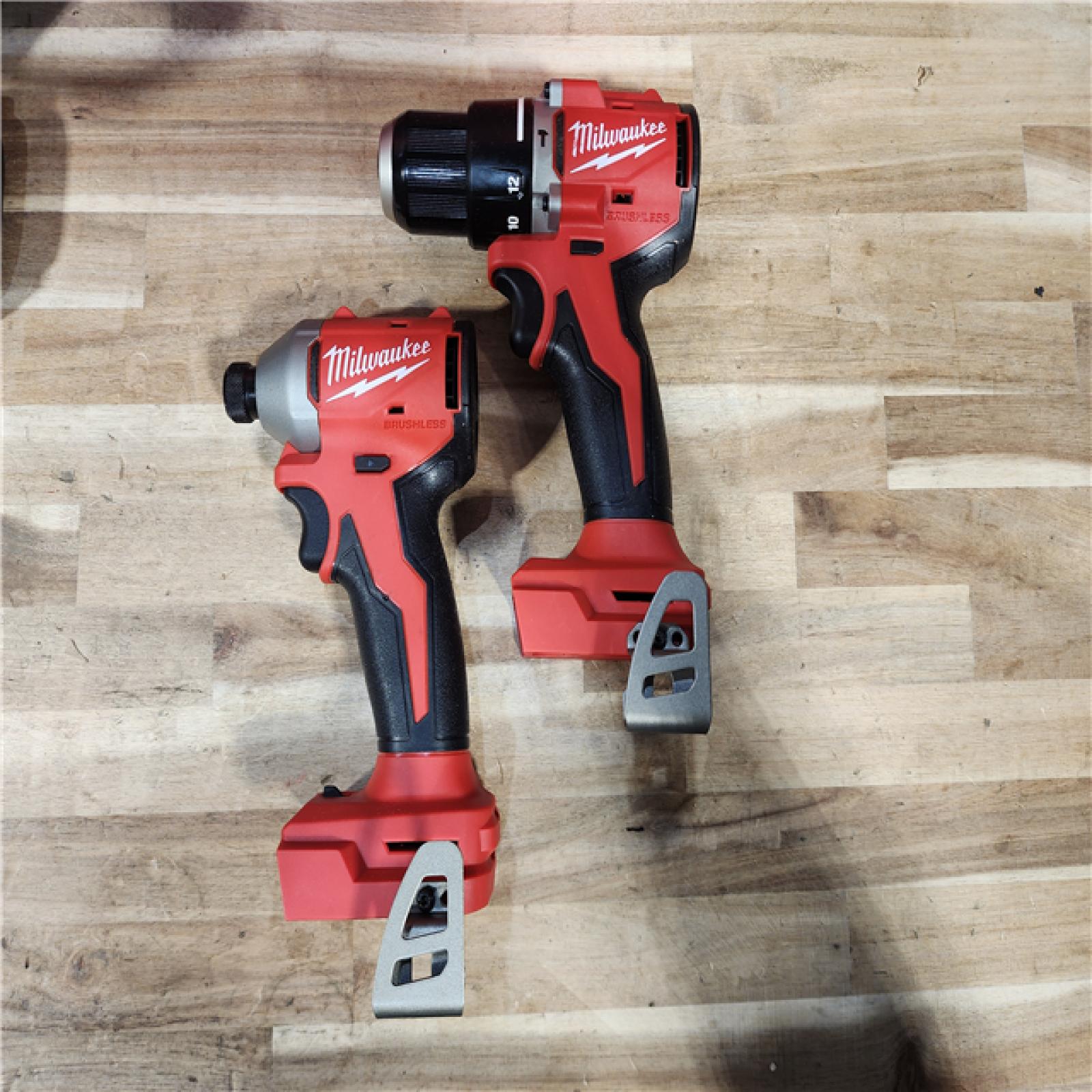 HOUSTON LOCATION - AS-IS Milwaukee 18-Volt Lithium-Ion Brushless Cordless Compact Hammer Drill/Impact Combo Kit