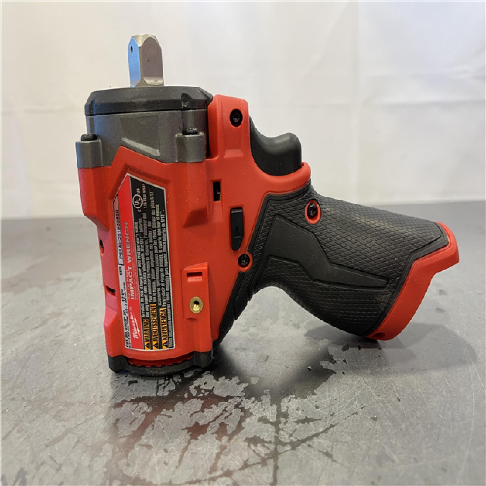 AS-IS - Milwaukee M12 FUEL 12V Lithium-Ion Brushless Cordless Stubby 1/2 in. Impact Wrench with Pin Detent