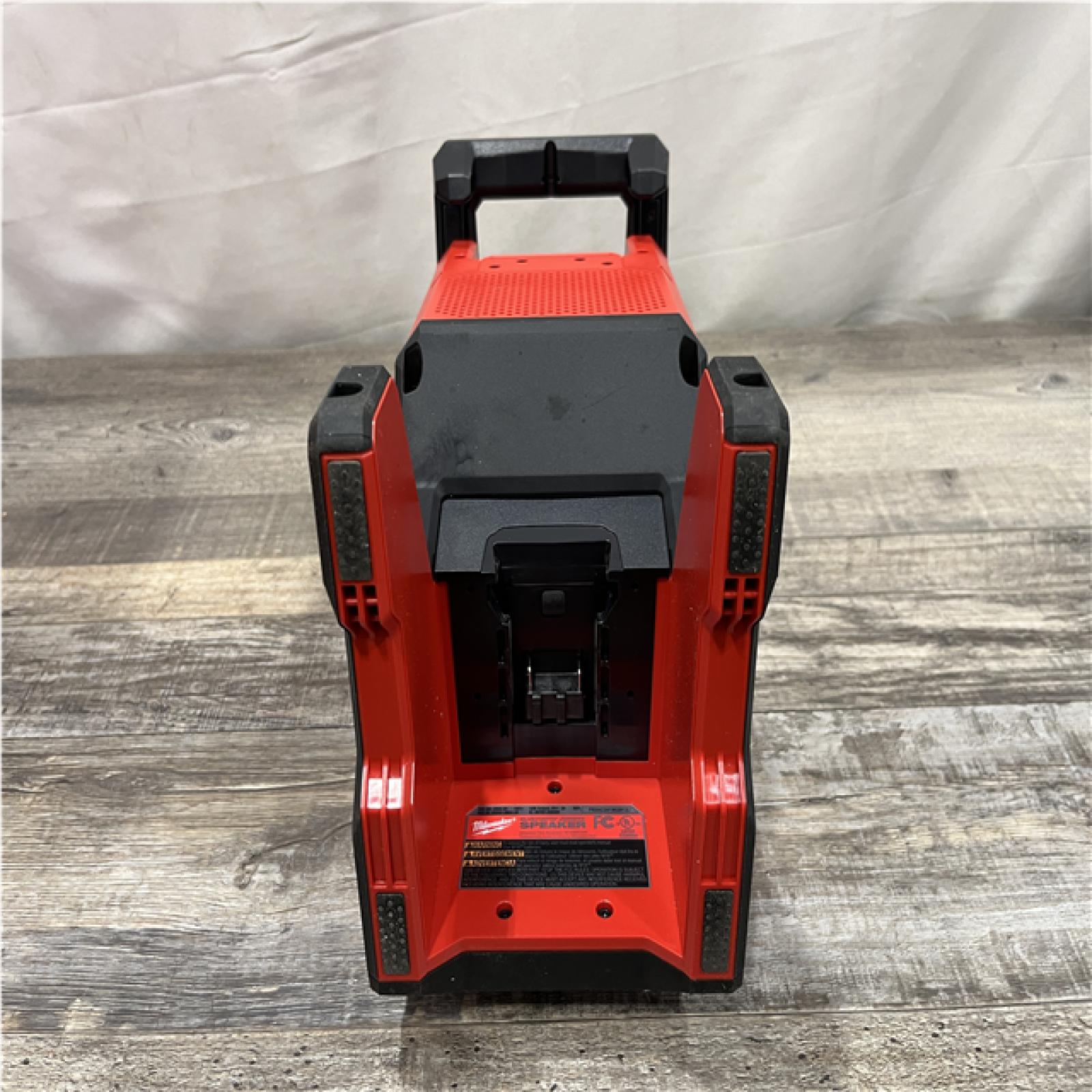 AS-IS Milwaukee 18V Lithium-Ion Cordless Wireless Bluetooth Jobsite Speaker (Tool-Only)