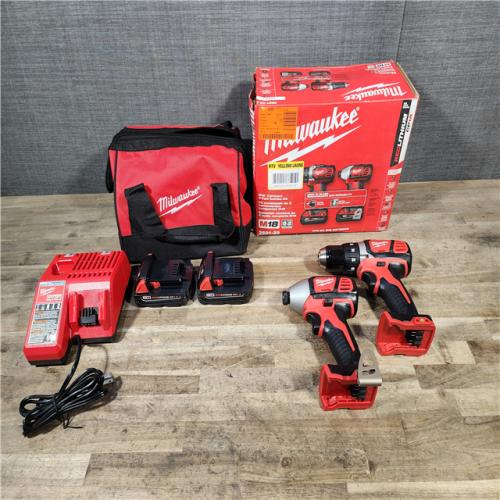 HOUSTON LOCATION - AS-IS Milwaukee M18 Brushed Cordless (2-Tool) Drill/Driver and Impact Driver Kit