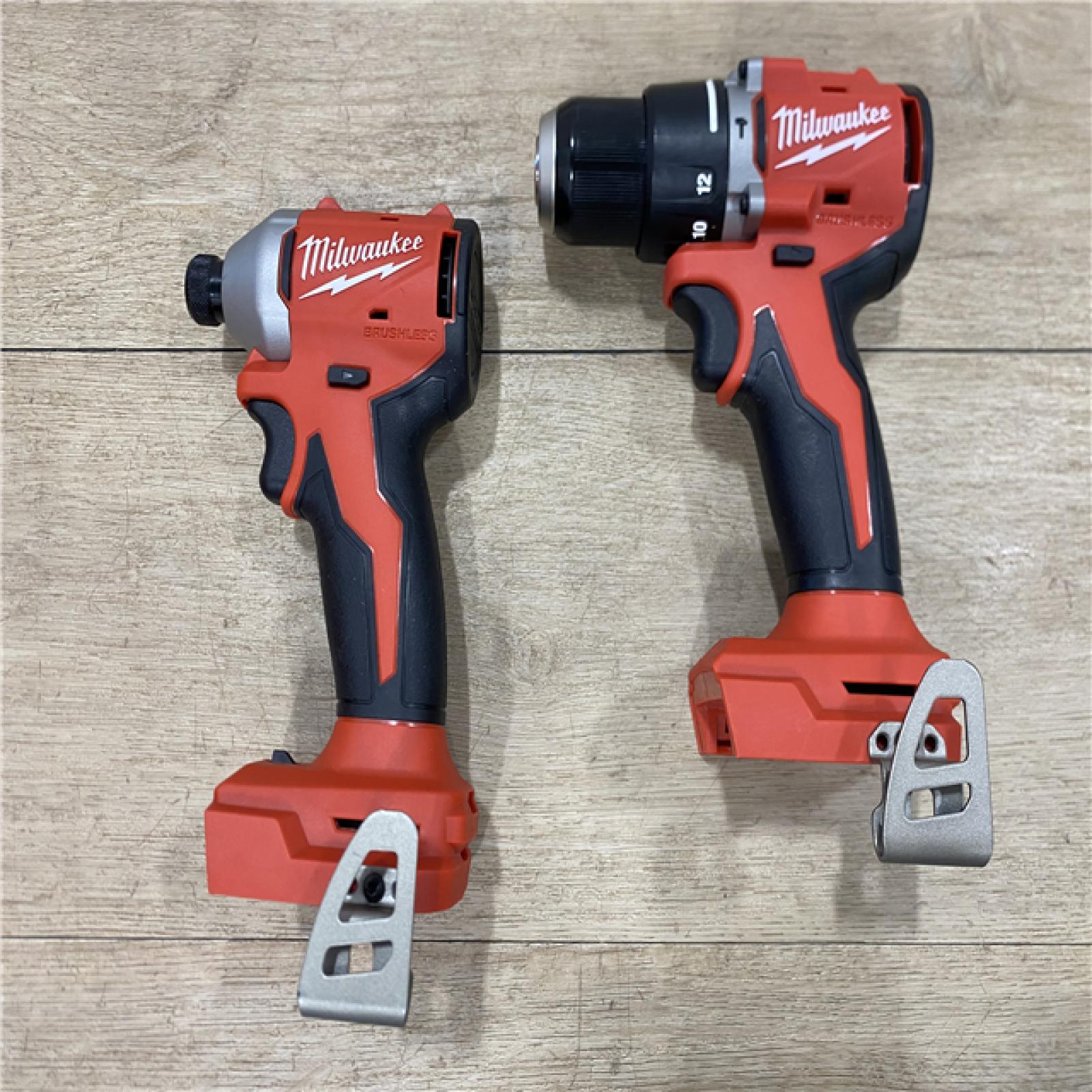 AS-IS Milwaukee 18-Volt Lithium-Ion Brushless Cordless Compact Hammer Drill/Impact Combo Kit