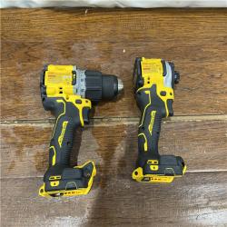 AS-IS DEWALT 20V MAX XR Hammer Drill and ATOMIC Impact Driver 2 Tool Cordless Combo Kit with (2) 4.0Ah Batteries, Charger, and Bag