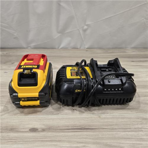 AS-IS DEWALT FLEXVOLT 20V/60V MAX Lithium-Ion 6.0Ah Battery Pack with 6 Amp Output Charger