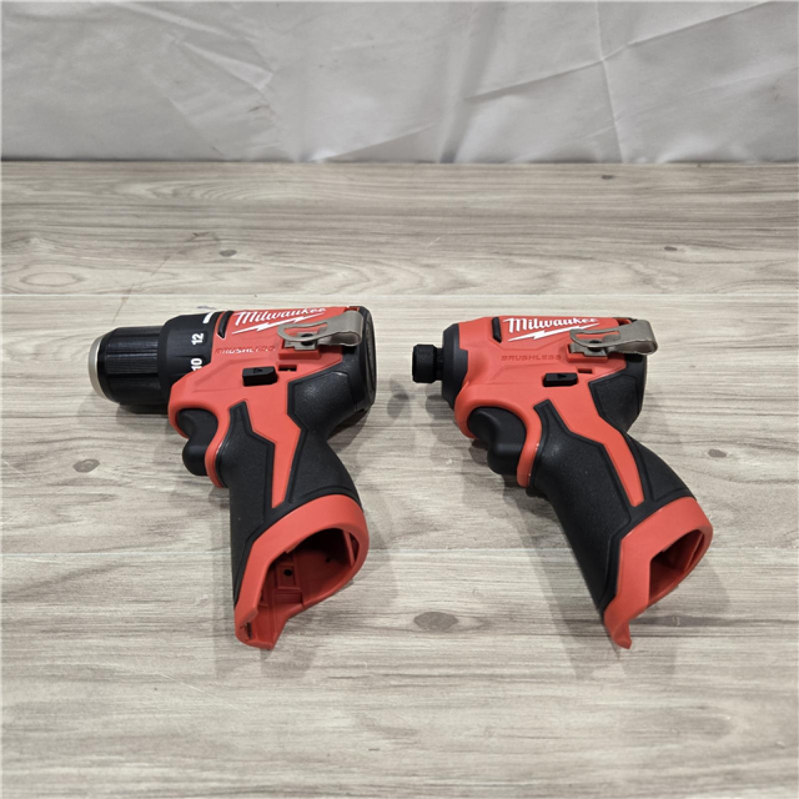 AS-IS Milwaukee M12 Cordless Brushless 2 Tool Combo Kit