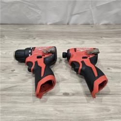 AS-IS Milwaukee M12 Cordless Brushless 2 Tool Combo Kit