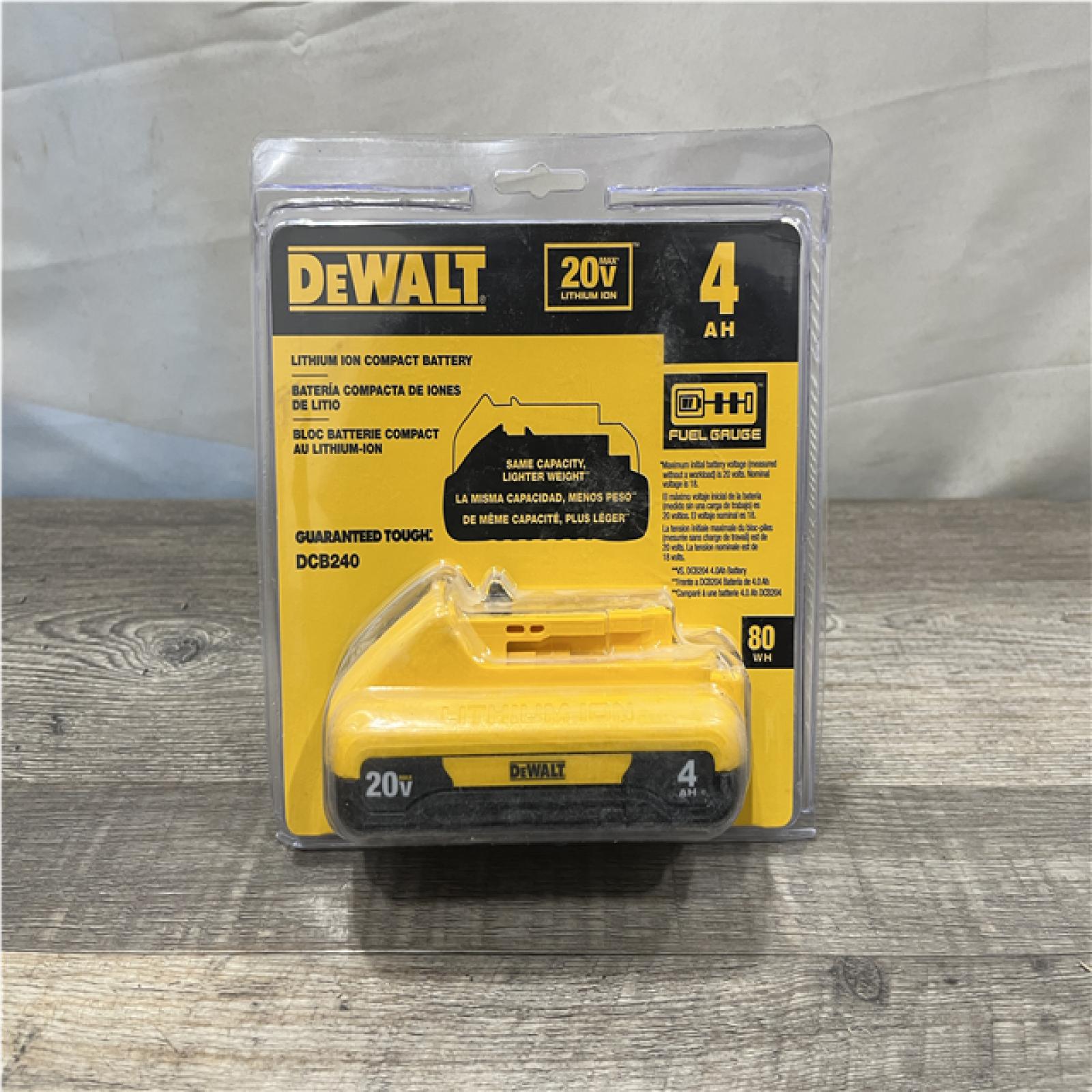 NEW - DEWALT 20V MAX Lithium-Ion 4.0Ah Battery