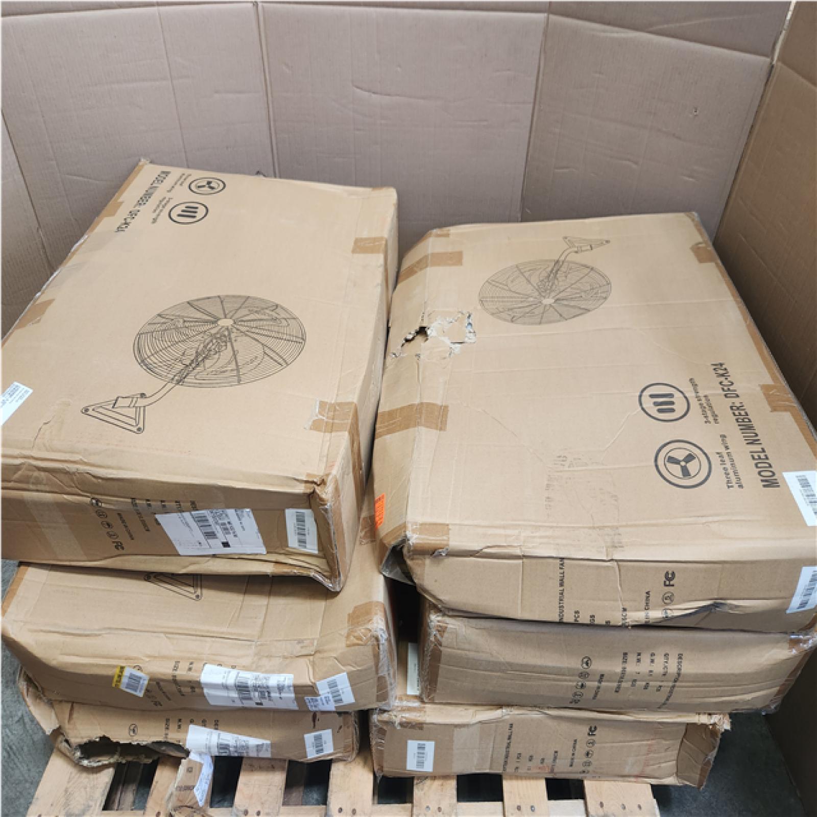 Phoenix LIKE NEW 24 in. Wall fan in Black Model# DFC-K24 Pallet of 6