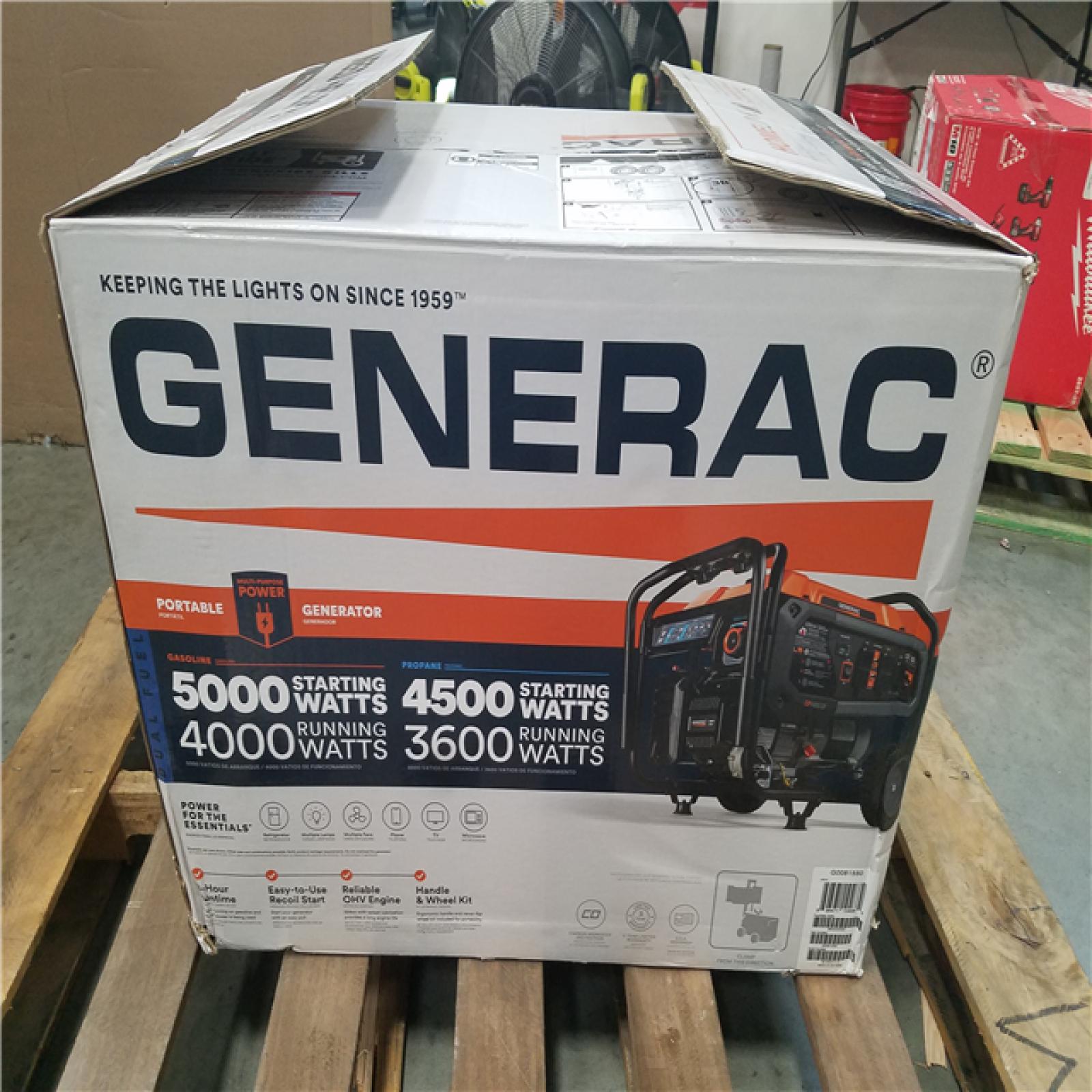 CALIFORNIA AS-IS GENERAC GENERATOR