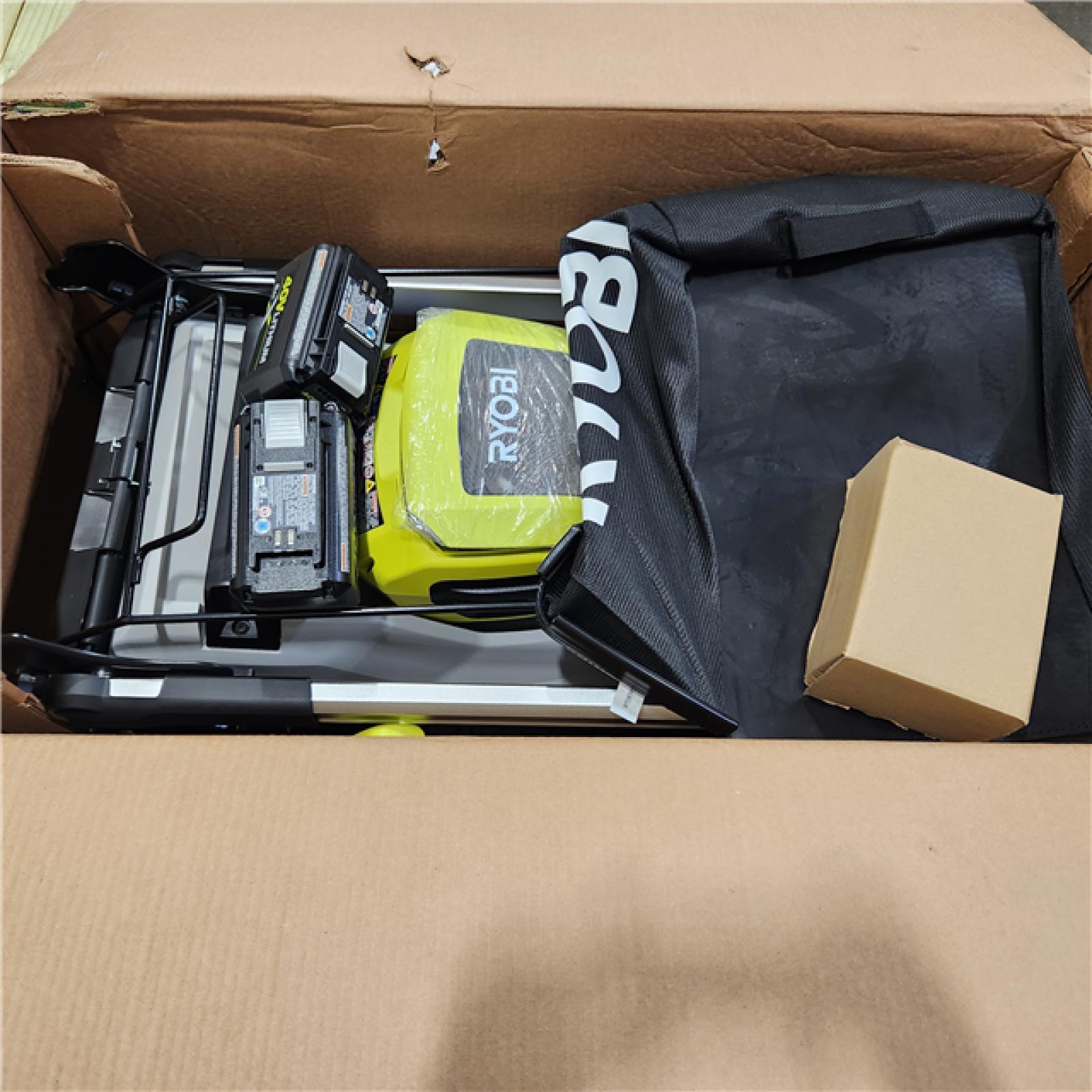 Dallas Location - As-Is RYOBI 40V HP21 in. Lawn Mower with (2) 6.0 Ah Batteries and Charger-Appears Excellent Condition