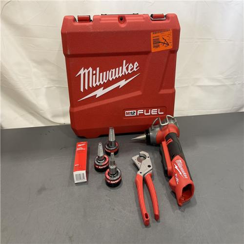 AS-IS - MILWAUKEE M12 FUEL ProPEX Expander Tool with 1/2 in. - 1 in. RAPID SEAL ProPEX Expander Heads