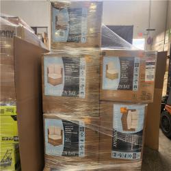 Phoenix NEW Hampton Bay Crystal Ridge Wicker Outdoor Modular Sectional Set With Almond CushionGuard Cushions (5-Piece Set)