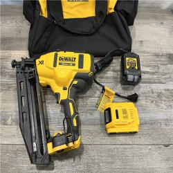 AS-IS DEWALT 20V MAX XR 16-Gauge Electric Cordless Angled Finishing Nailer Kit