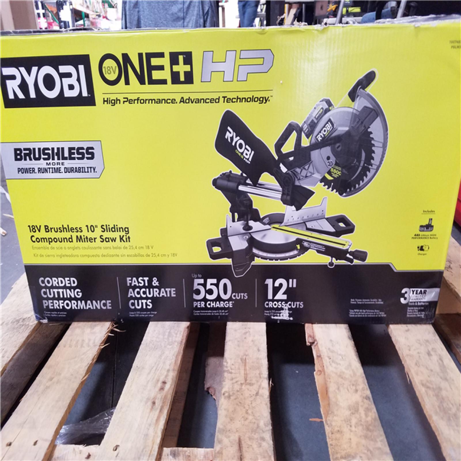 California NEW Ryobi One+ 18V Brushless 10 Sliding Compound Miter Saw Kit