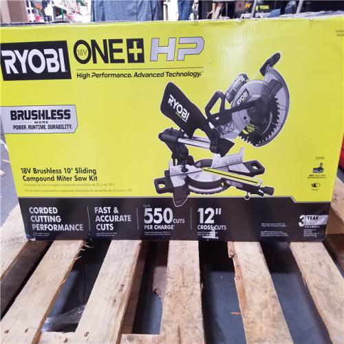 California NEW Ryobi One+ 18V Brushless 10 Sliding Compound Miter Saw Kit