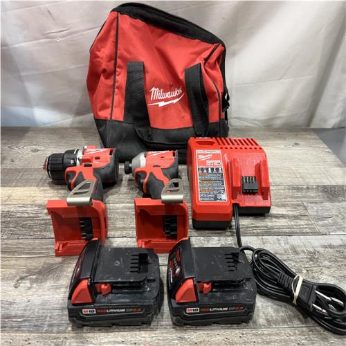 AS-IS Milwaukee 18V Lithium-Ion Brushless Cordless Compact Drill/Impact Combo Kit