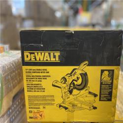 DALLAS LOCATION - DEWALT 15 Amp Corded 12 in. Double Bevel Sliding Compound Miter Saw, Blade Wrench and Material Clamp