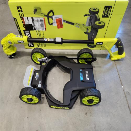 AS-IS RYOBI ONE+ 18V 12 in. Cordless Battery 3-in-1 Mower, String Trimmer, and Edger (Tool Only)