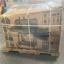 DALLAS LOCATION -  Char-Griller Texas Trio 4-Burner Dual Fuel Grill with Smoker in Black