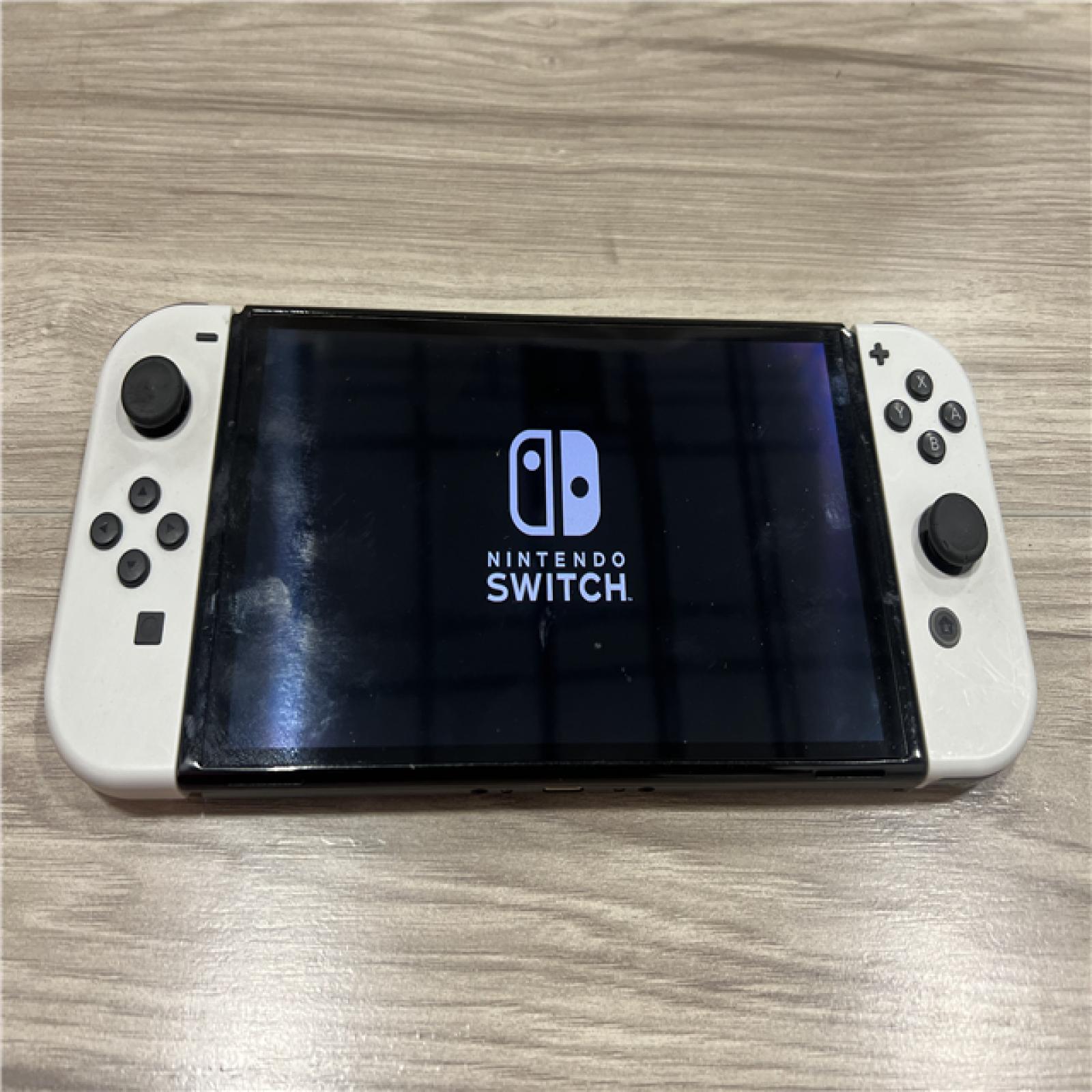 AS-IS Nintendo Switch (OLED) with White Joy-Con