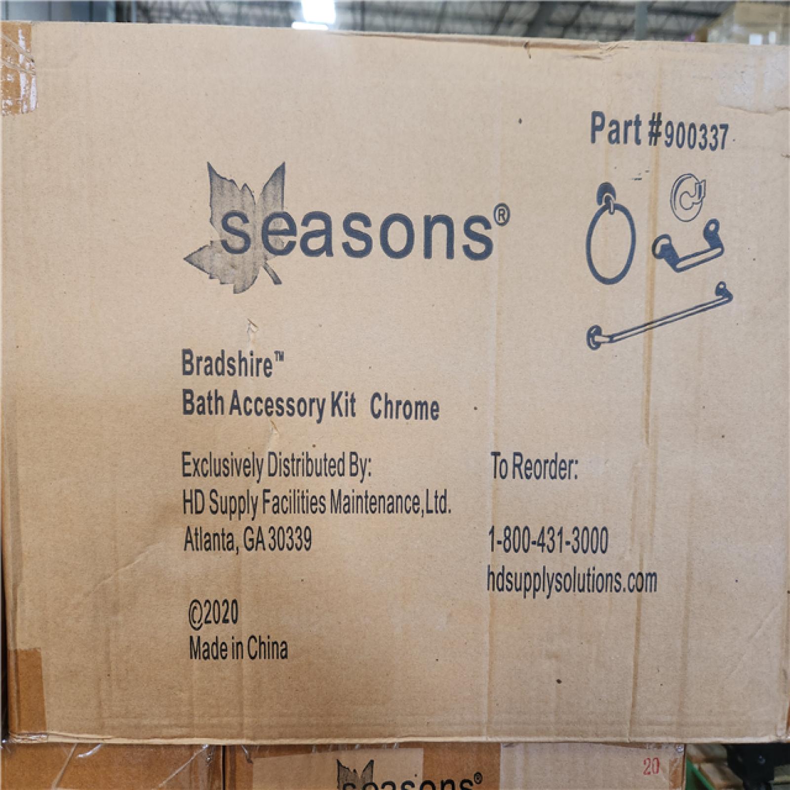 Phoenix NEW SEASONS Bradshire Bath Accessory Kit Chrome 10 Per Box  28-Boxes