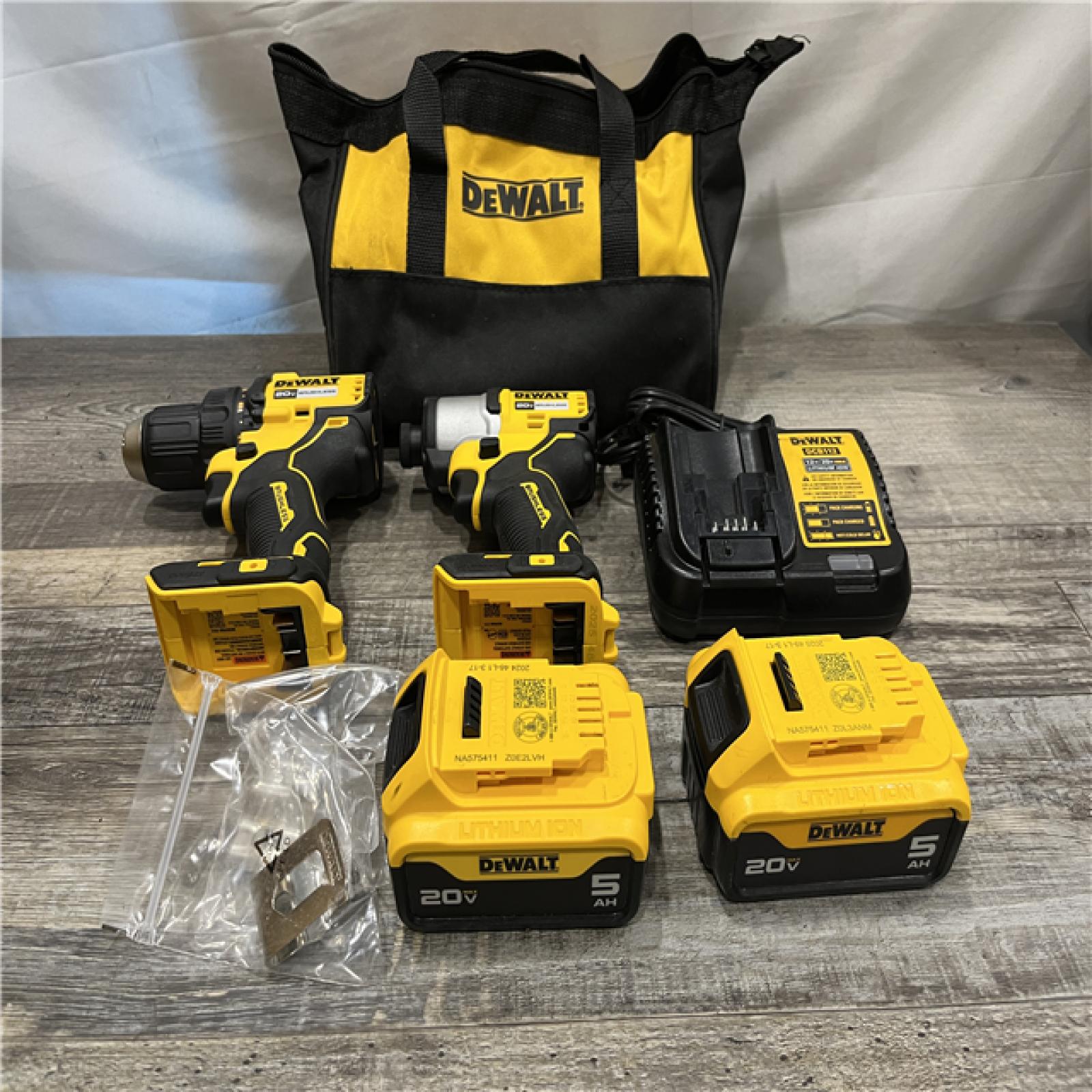 AS-IS DEWALT 20V MAX 2-Tool Hammer Drill and Impact Combo Kit